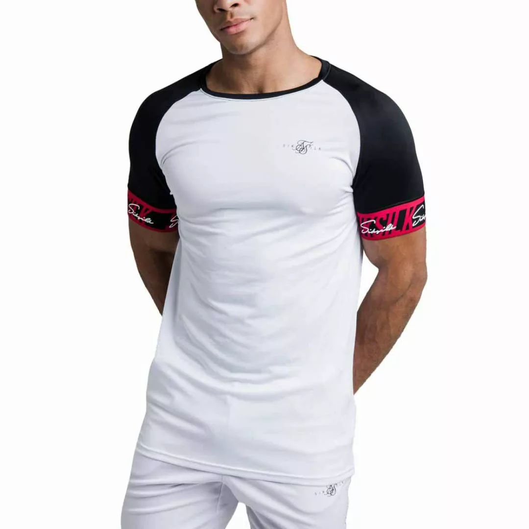 Siksilk Scope Tape Tech Kurzärmeliges T-shirt M White / Black günstig online kaufen