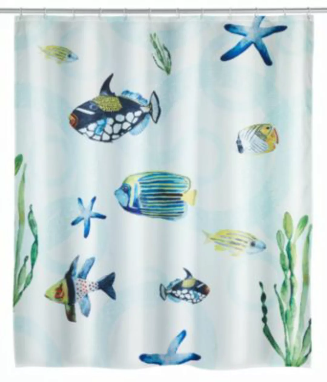 WENKO Duschvorhang Aquaria, Textil (Polyester), 180 x 200 cm, waschbar mehr günstig online kaufen