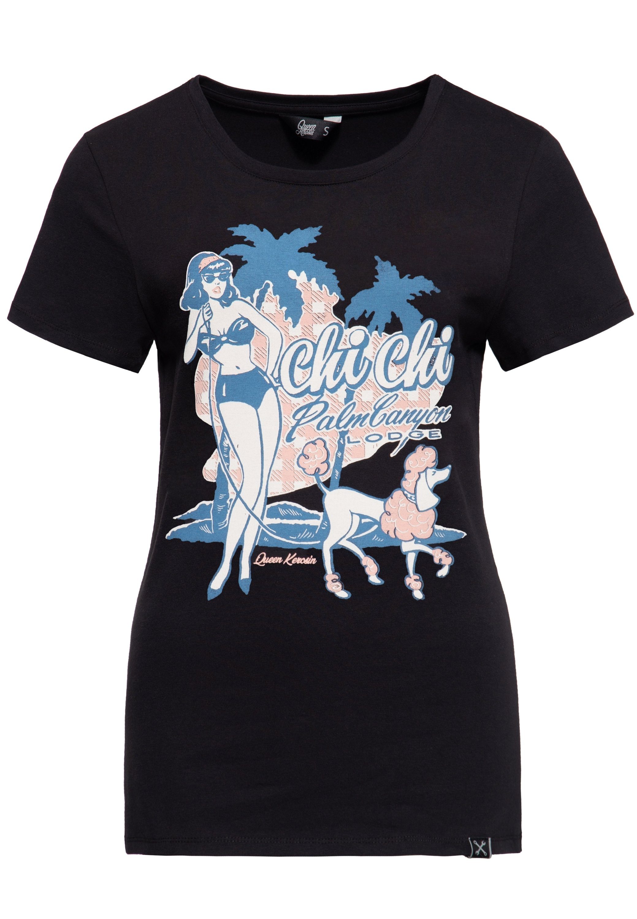 QueenKerosin Print-Shirt Chi Chi Beach Poodle günstig online kaufen