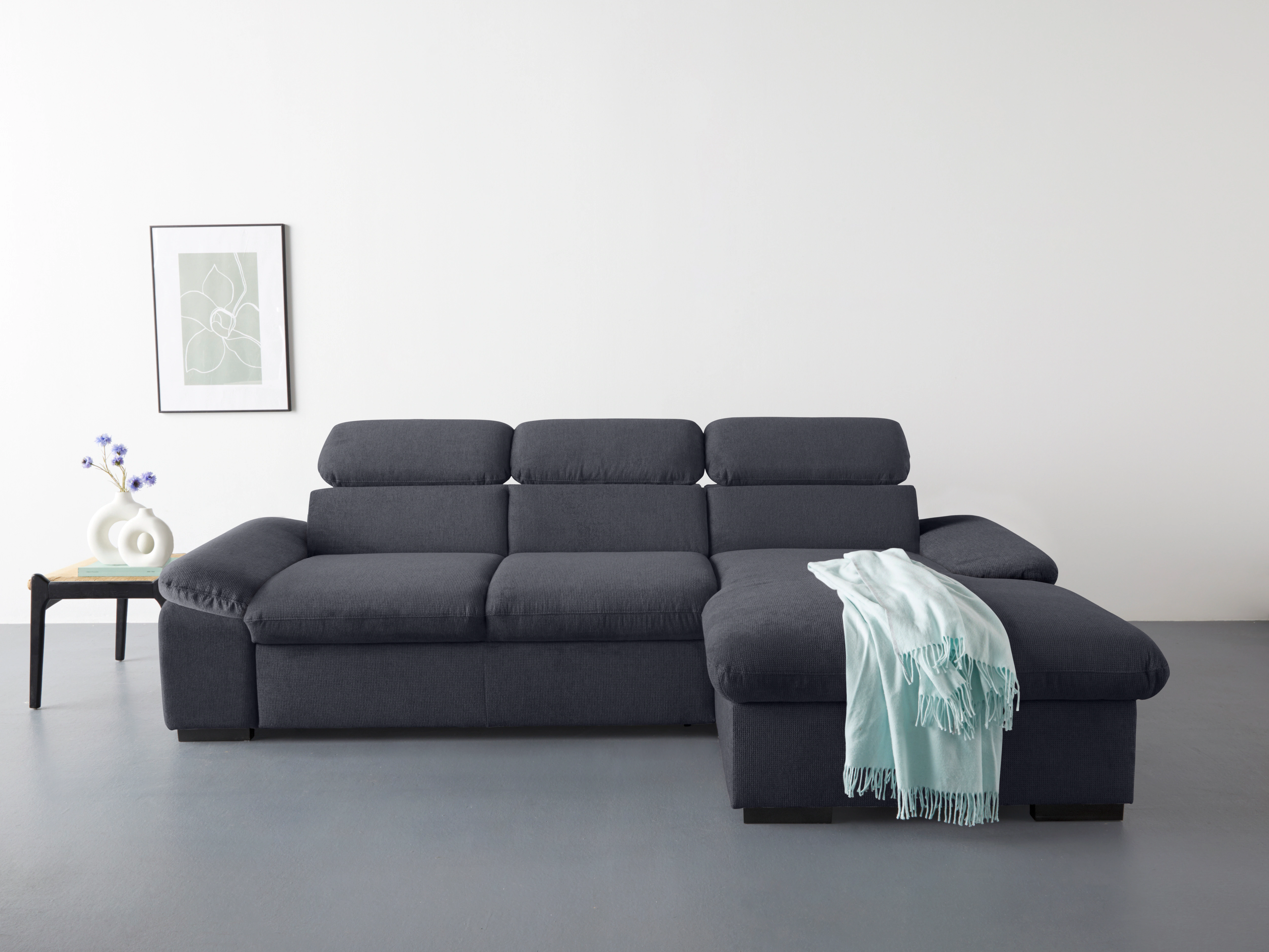 COTTA Ecksofa "Lola L-Form mit Kopfteilfunktion & Hocker", (Set, mit Hocker günstig online kaufen
