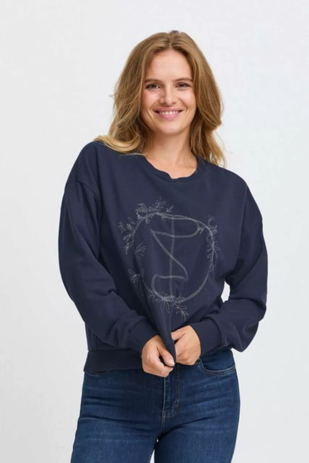 Pulz Jeans Rundhalspullover PZTABITA Logo Sweatshirt stylischer Pullover günstig online kaufen