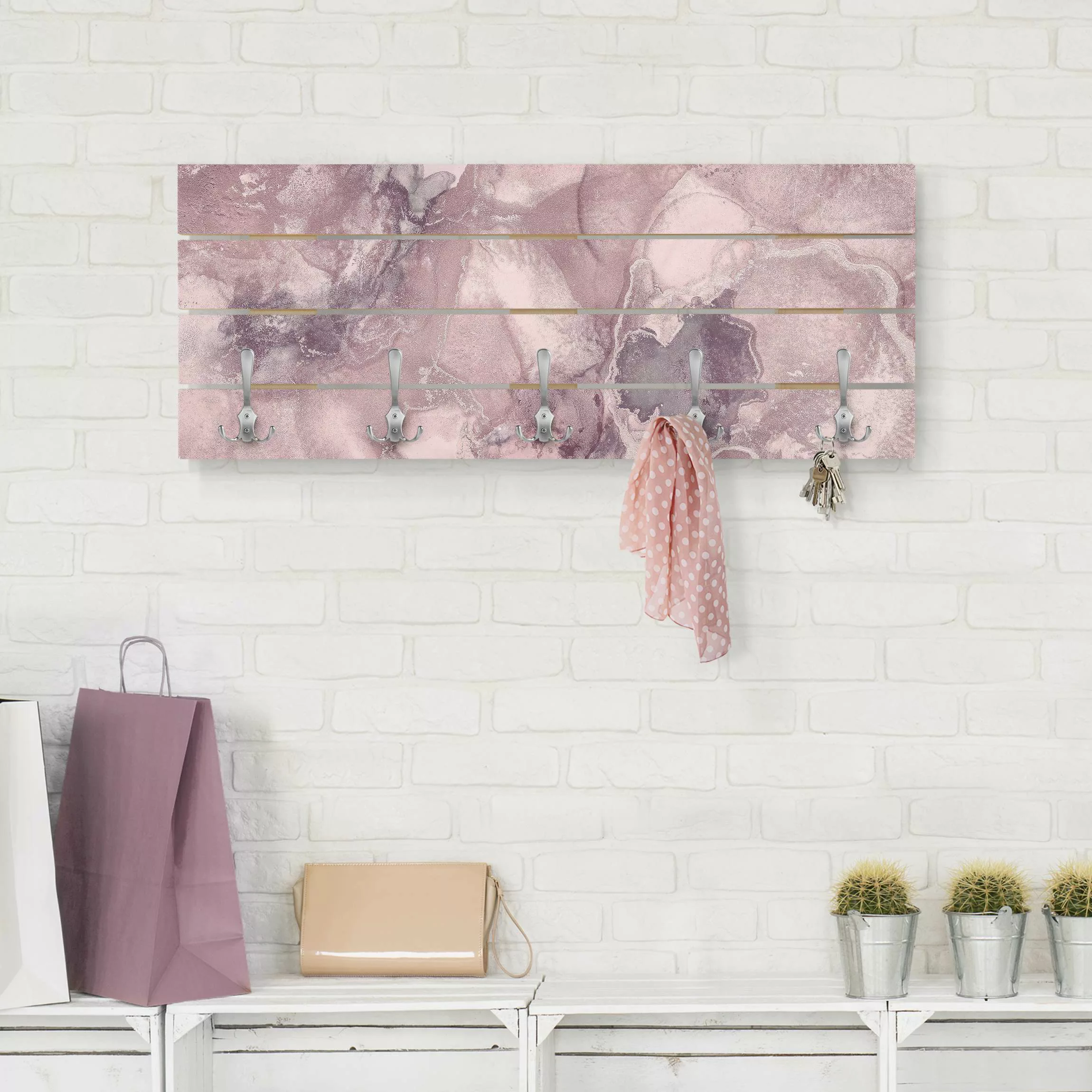 Wandgarderobe Farbexperimente Marmor Violett günstig online kaufen
