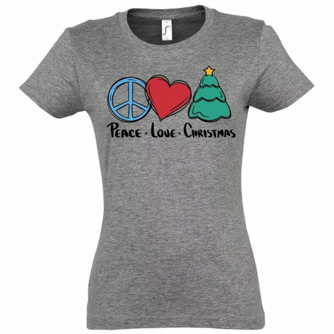 Youth Designz T-Shirt Peace Love Christmas Damen Shirt mit motivierendem Sp günstig online kaufen