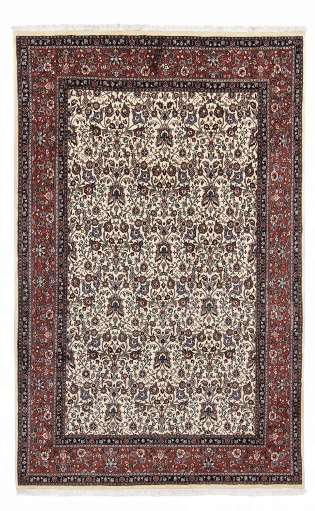 morgenland Wollteppich »Moud Blumenmuster Beige 297 x 199 cm«, rechteckig, günstig online kaufen