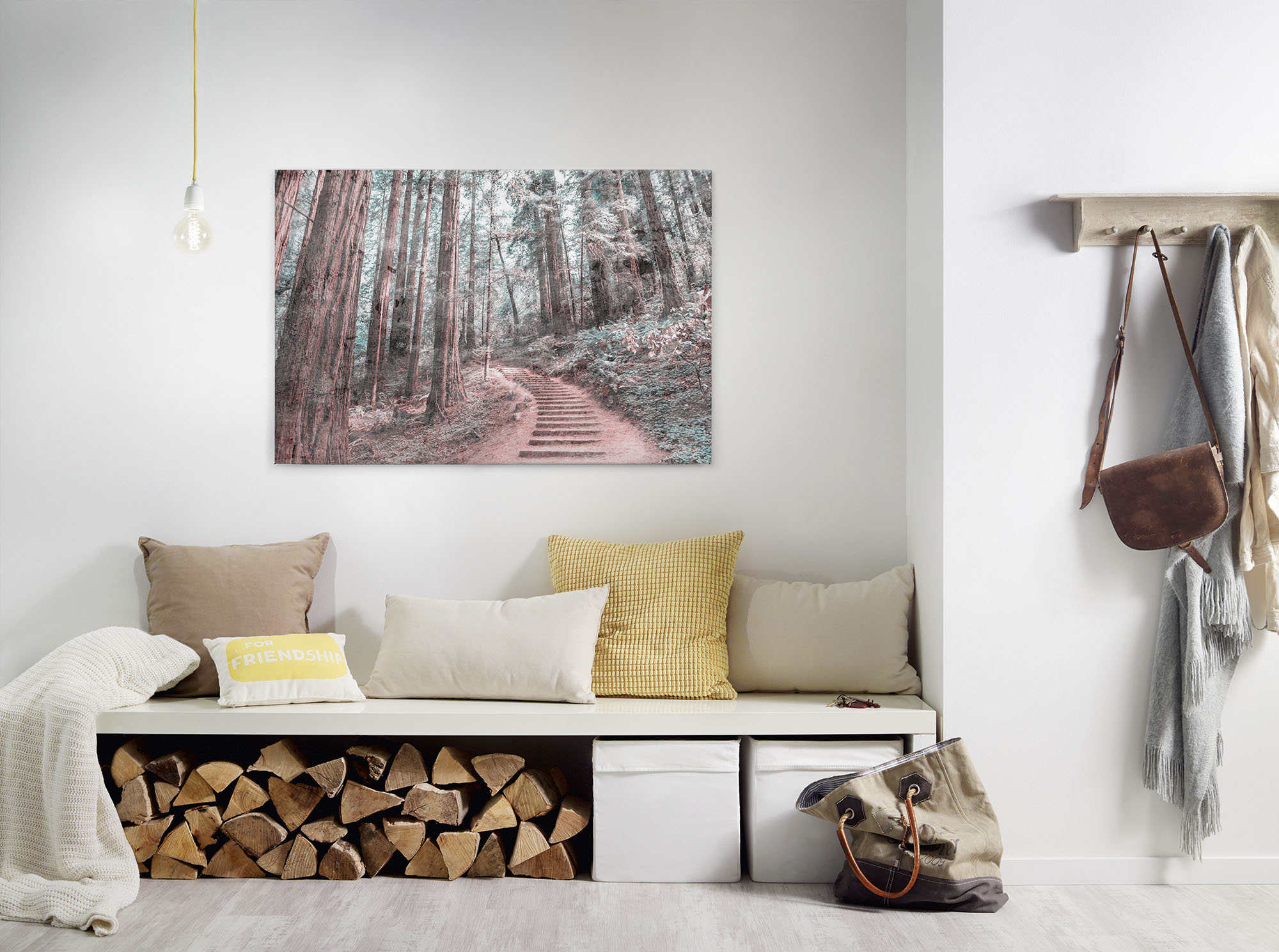 A.S. Création Leinwandbild "Forest Walk", Kunst-Wald-Kinder, (1 St.), Waldw günstig online kaufen