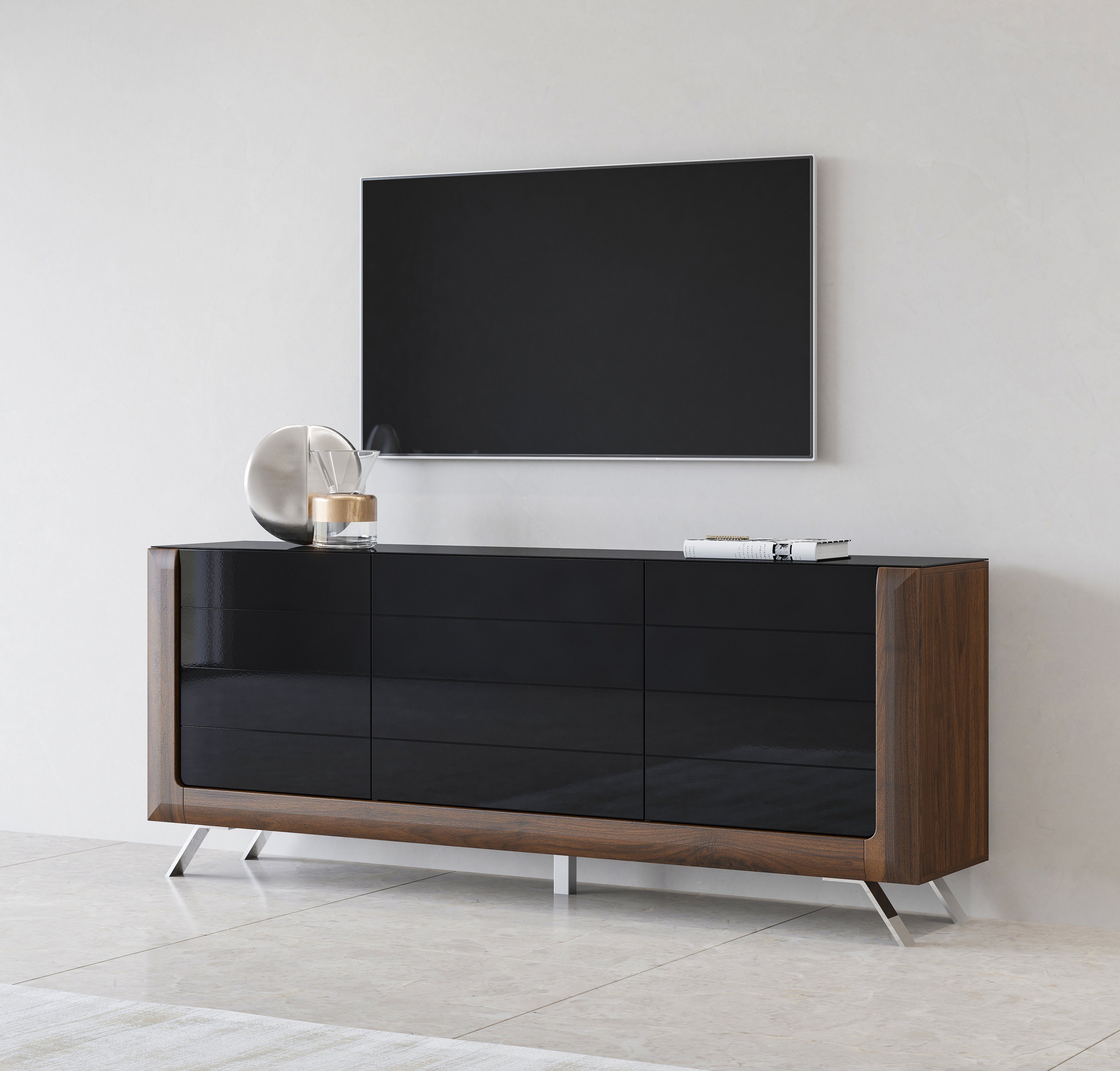 Leonique Sideboard "Kasai", Breite 199 cm, mit 3 Türen günstig online kaufen