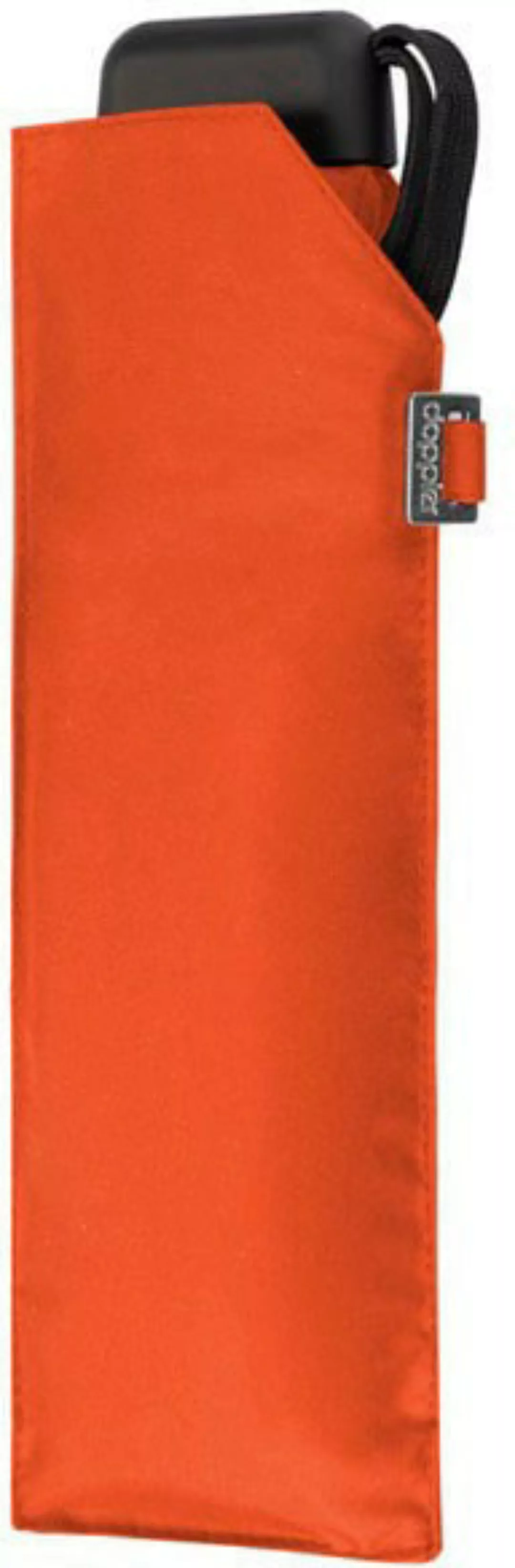 doppler Taschenregenschirm "Carbonsteel Slim uni, vibrant orange" günstig online kaufen