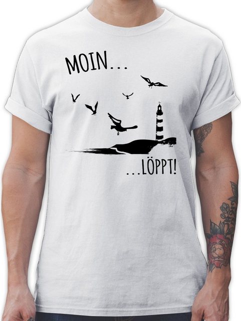 Shirtracer T-Shirt Moin...Löppt! - schwarz Sprüche Statement günstig online kaufen