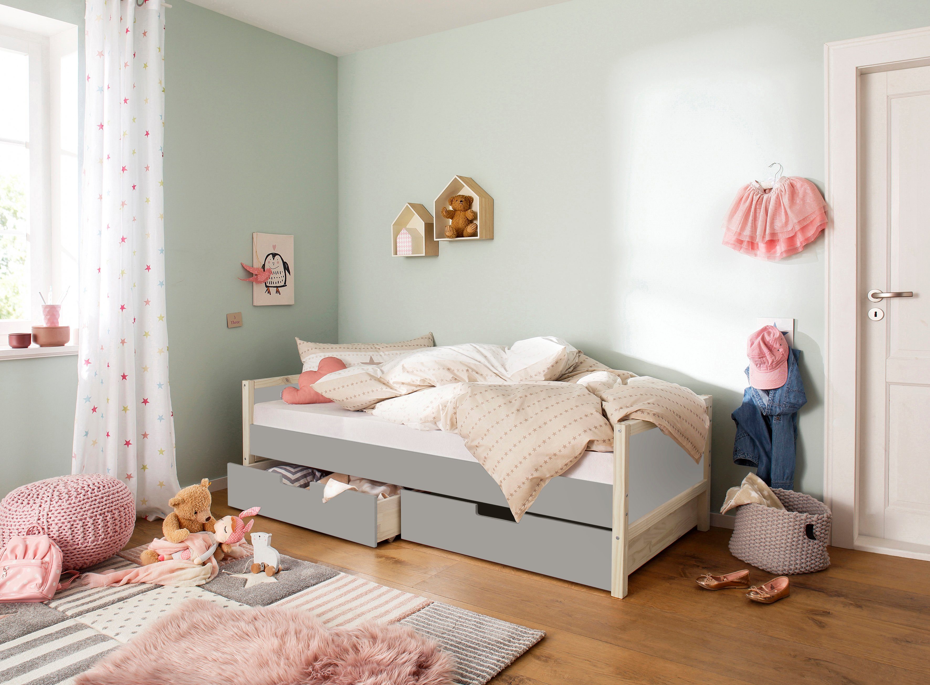 Lüttenhütt Bettschubkasten "Janne", 2er Set, Kiefernholz und MDF, Breite je günstig online kaufen
