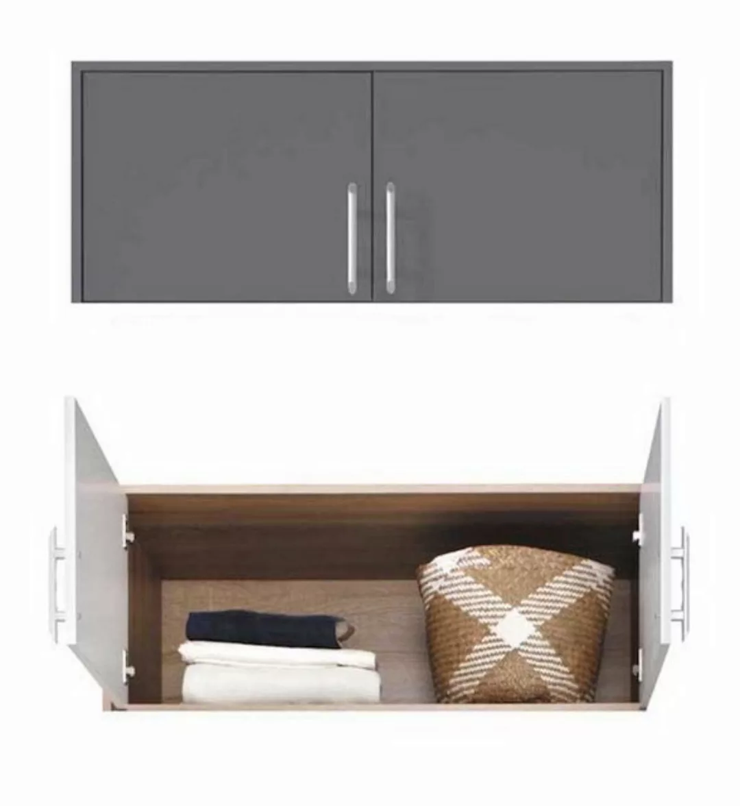 Feldmann-Wohnen Kleiderschrank Smart (1-St) 100x56x40cm anthrazit 2-türig günstig online kaufen