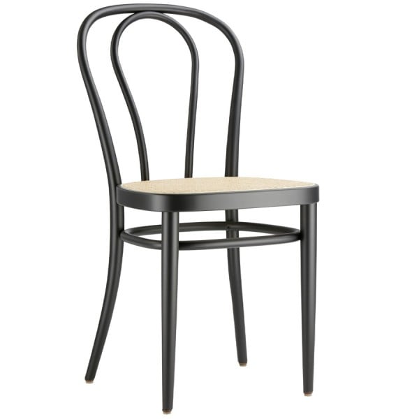 THONET 218 Bugholzstuhl Bistrostuhl | Rohrgeflecht-Sitz | Buche schwarz geb günstig online kaufen