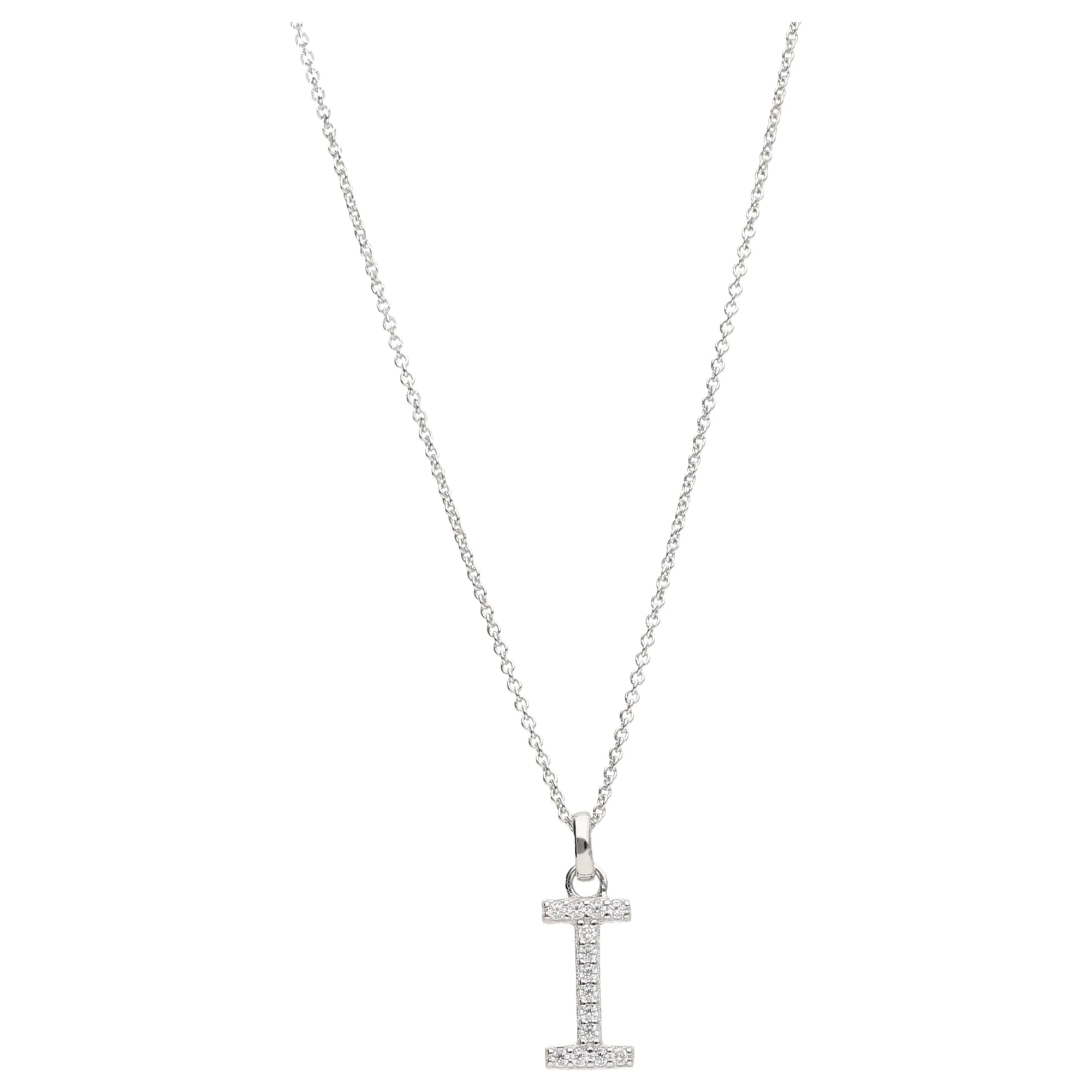 Smart Jewel Kette mit Anhänger "Buchstabe I mit Zirkonia Steine, Silber 925 günstig online kaufen