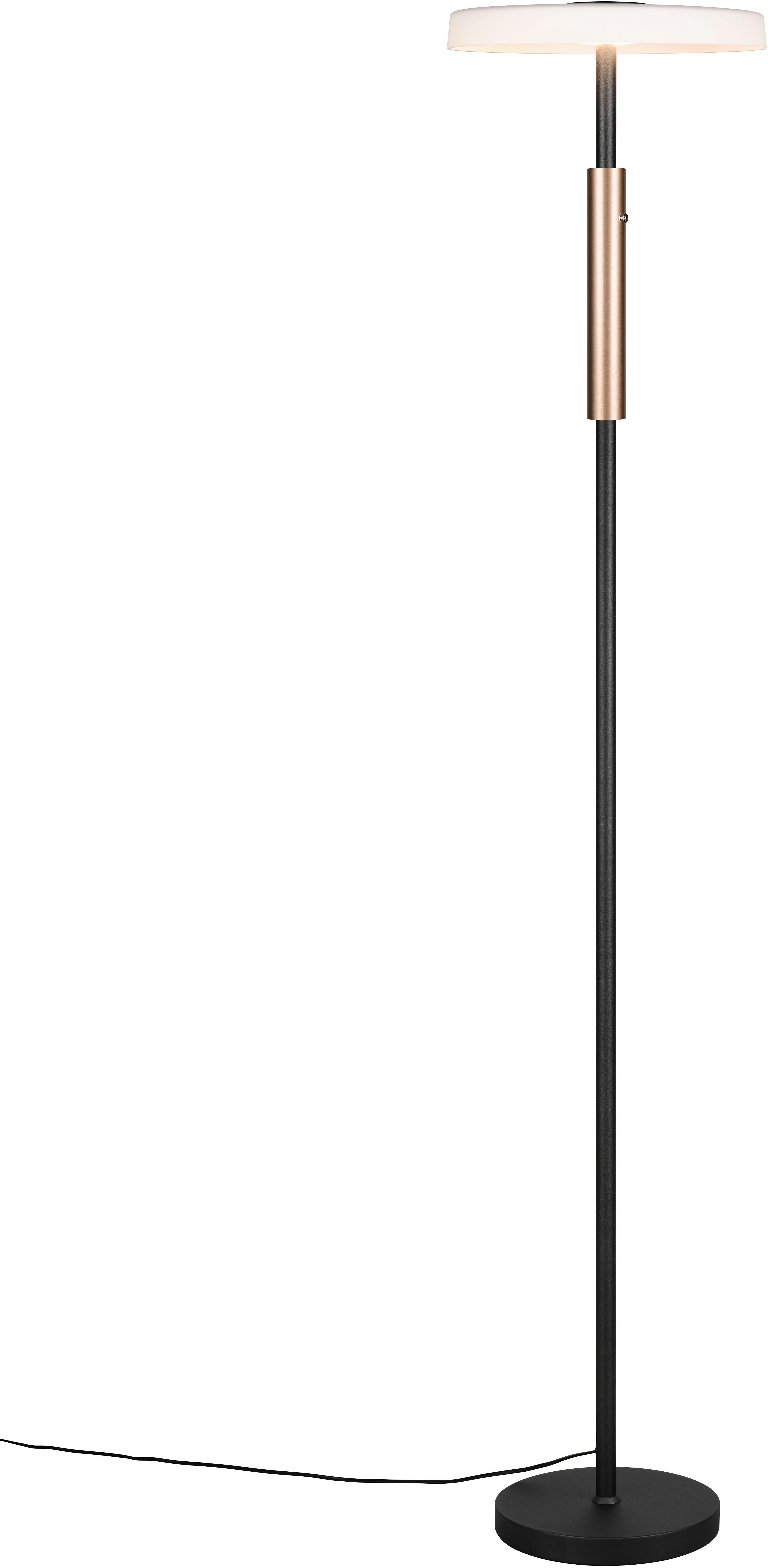LED-Stehlampe Celeste weiß/braun 160 cm Glas/Metall Touchdim günstig online kaufen