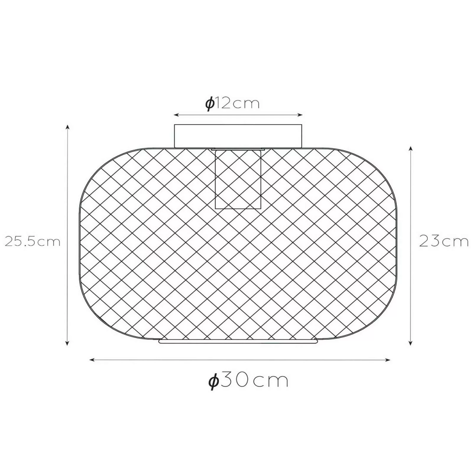 Deckenleuchte Mesh, rund, Ø 30 cm, gold günstig online kaufen