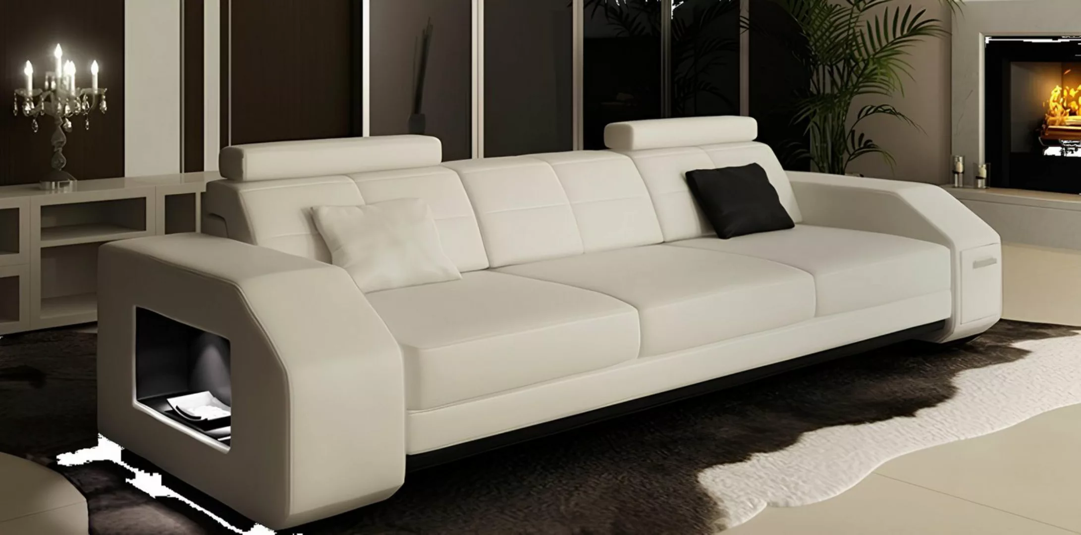 JVmoebel Sofa Ledersofa Sofagarnitur 3+2+1 Leder Couch Polster Sitz Designe günstig online kaufen