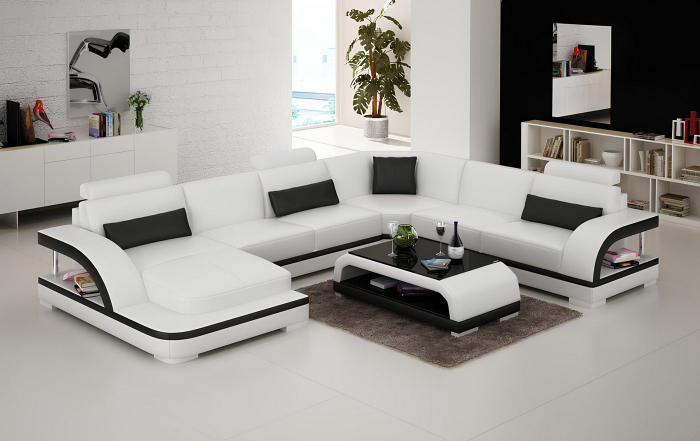 Xlmoebel Sofa Neues Ecksofa aus Leder mit modernem Design für das Wohnzimme günstig online kaufen