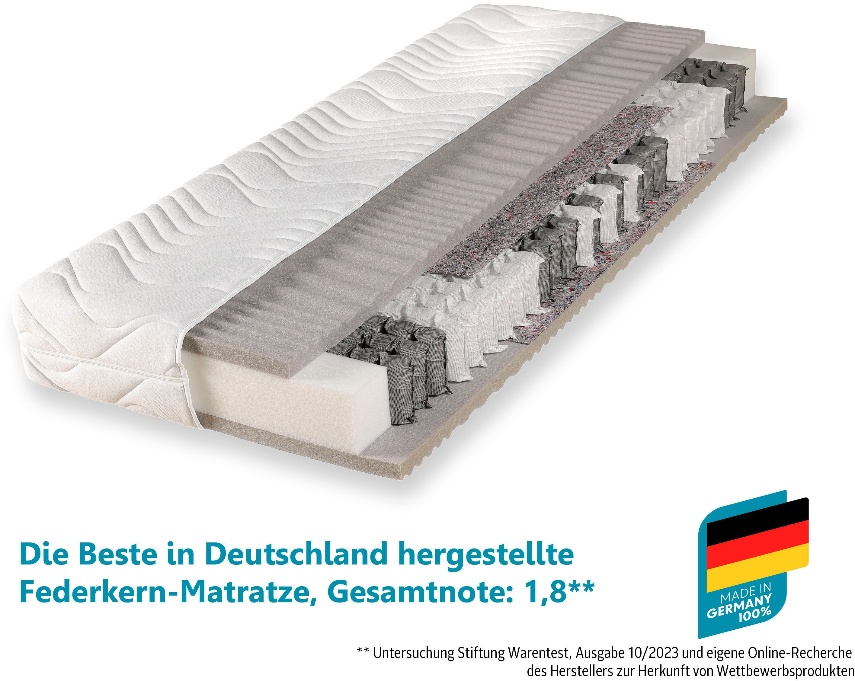 Taschenfederkernmatratze Maxima Plus, Beco, 22 cm günstig online kaufen