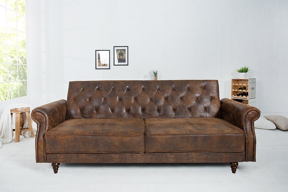 riess-ambiente Sofa MAISON BELLE AFFAIRE 220cm antik braun, mit Bettfunktio günstig online kaufen