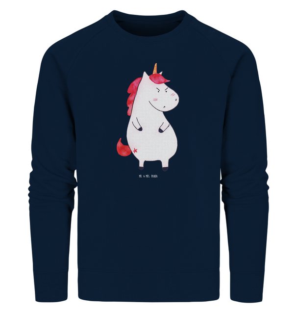 Mr. & Mrs. Panda Longpullover Größe L Einhorn Wut - French Navy - Geschenk, günstig online kaufen