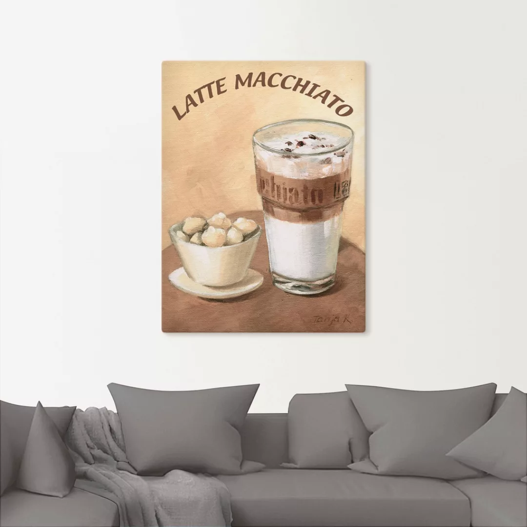 Artland Wandbild "Latte Macchiato", Getränke, (1 St.), als Leinwandbild, Po günstig online kaufen
