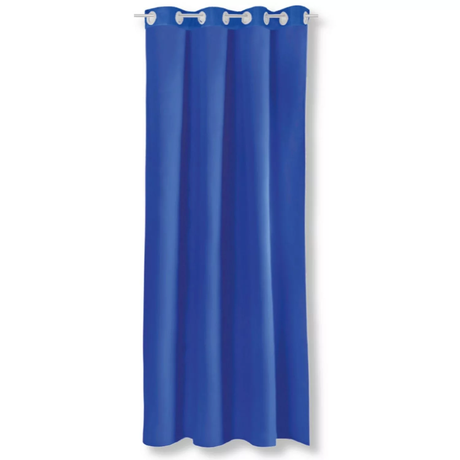 Bestgoodies Dekoschal Ellen Ösen Blickdicht 140 cm x 145 cm Blau 2er Pack günstig online kaufen