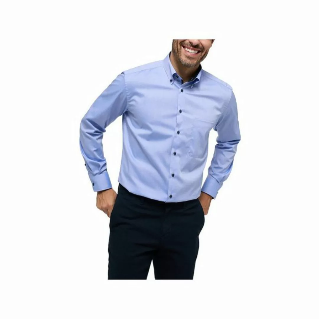 Eterna Langarmhemd blau regular fit (1-tlg) günstig online kaufen