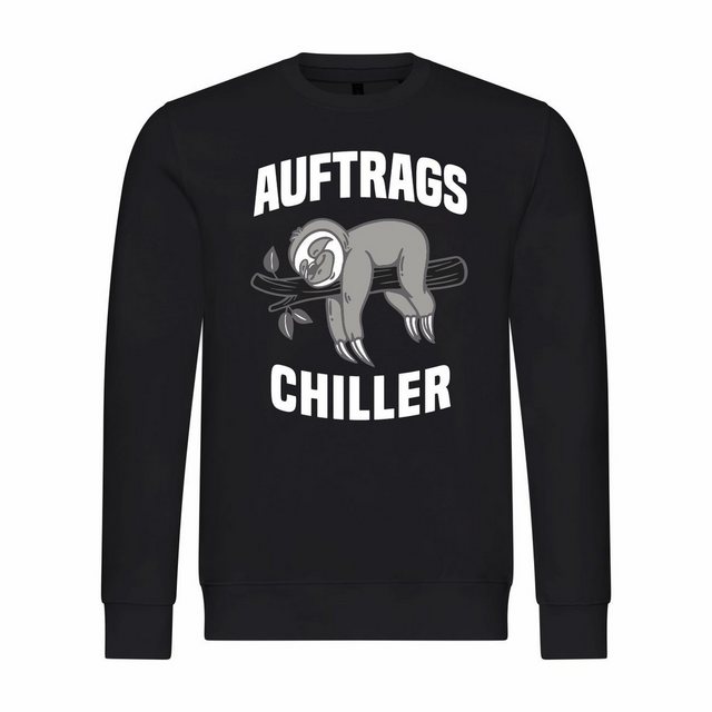 deinshirt Rundhalspullover Herren Pullover Auftrags Chiller Faultier Mit Pr günstig online kaufen