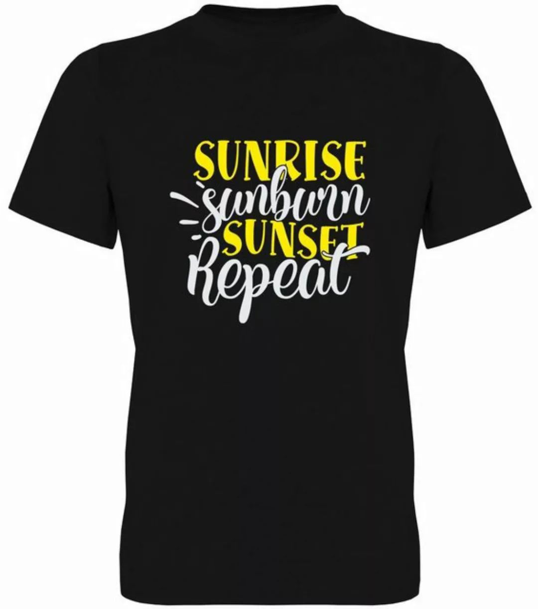 G-graphics T-Shirt Sunrise sunburn sunset Repeat Herren T-Shirt, mit Frontp günstig online kaufen