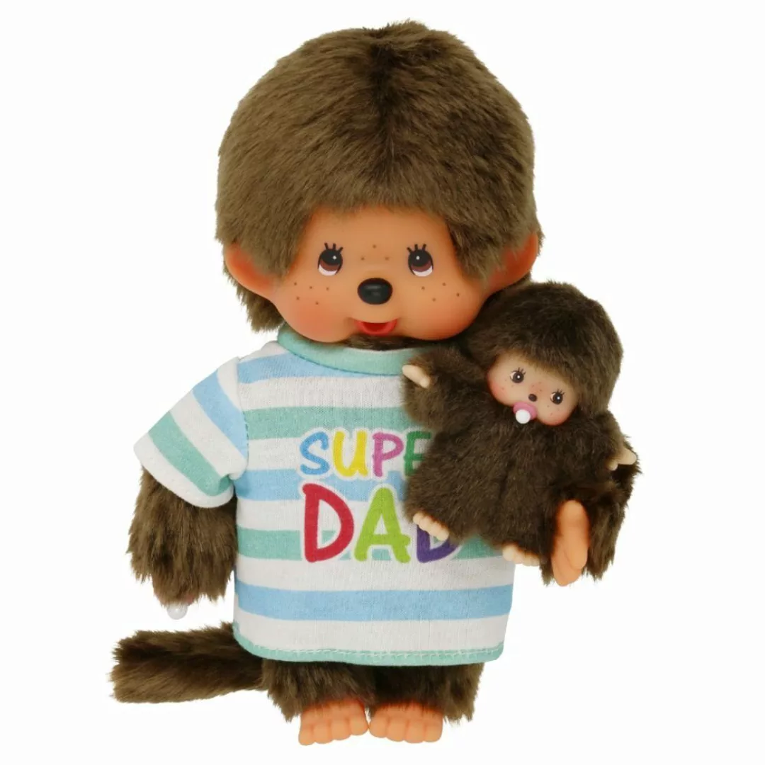 Monchhichi Plüschfigur Super Dad mit Kind günstig online kaufen