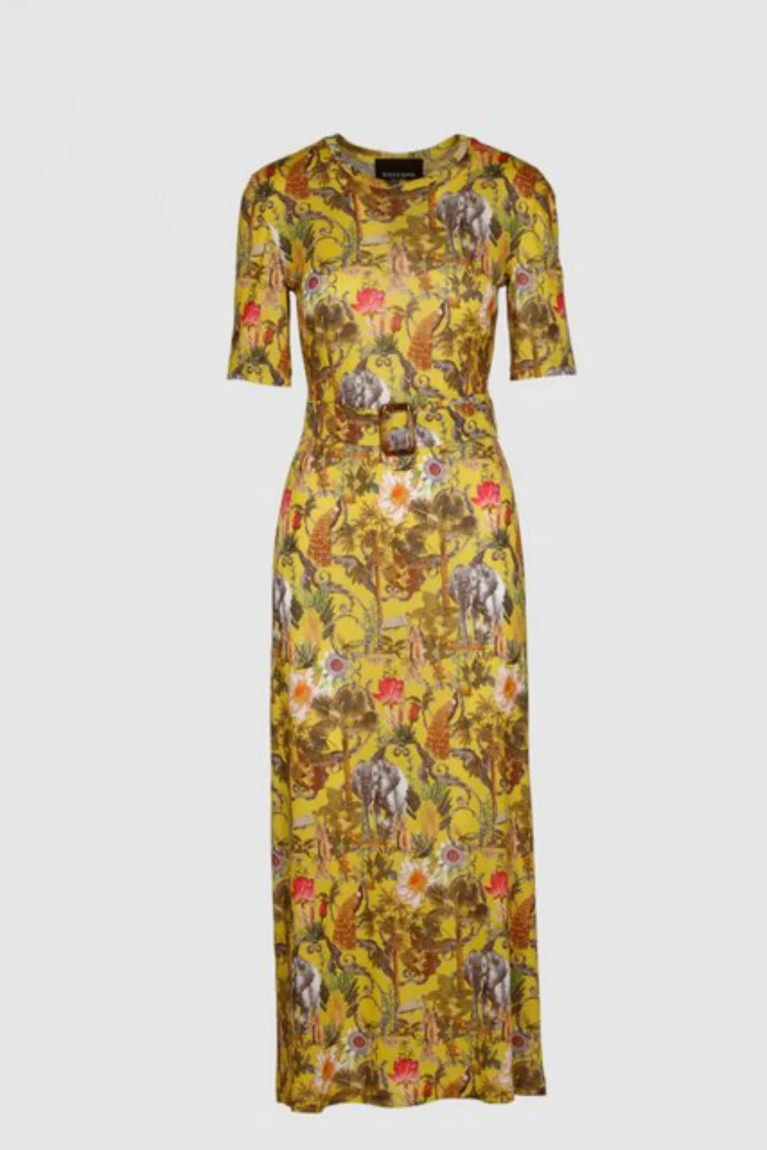 Boscana Maxikleid Kleid in Gelb mit Paisley Druck günstig online kaufen