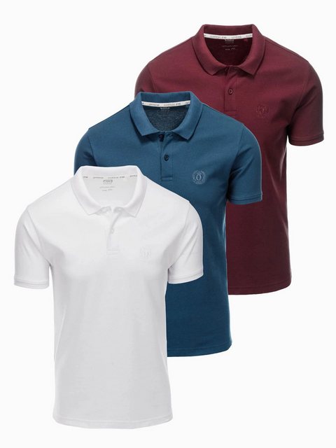 OMBRE Poloshirt BASIC Herren-Poloshirt 3er Set günstig online kaufen