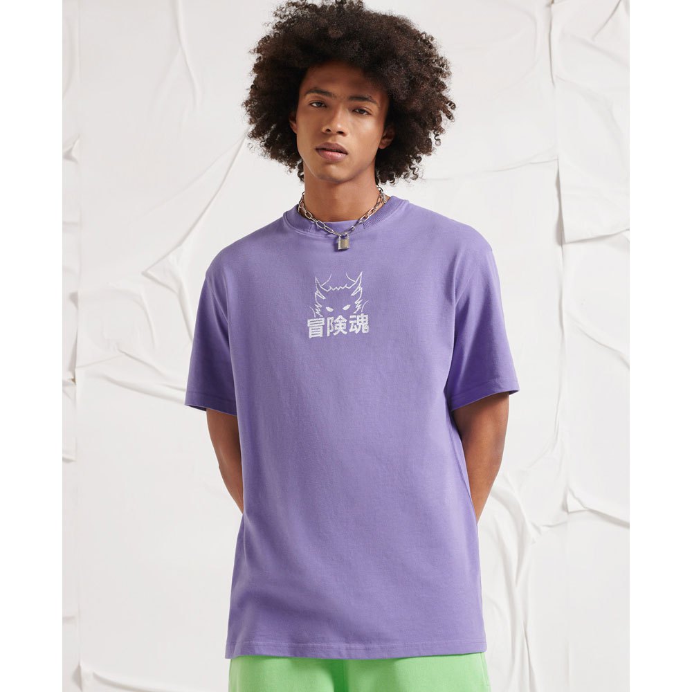 Superdry Ynk Graphic Kurzarm T-shirt M-L Hazy Purple günstig online kaufen