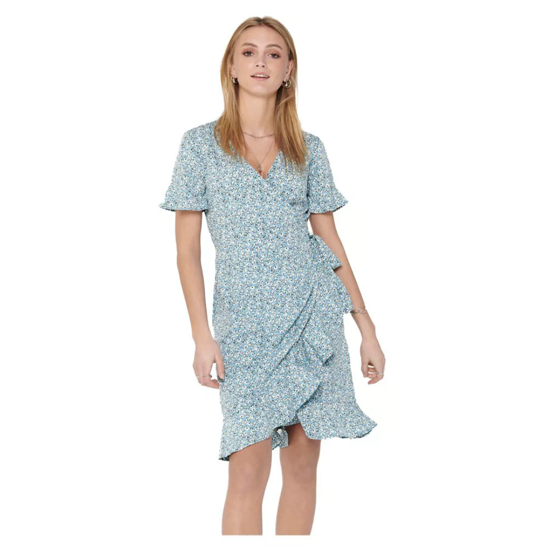 ONLY Wickel Kleid Damen Blau günstig online kaufen