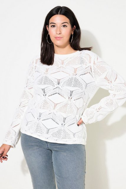 Studio Untold Strickpullover Pullover oversized Ajour-Strick Rollkanten günstig online kaufen