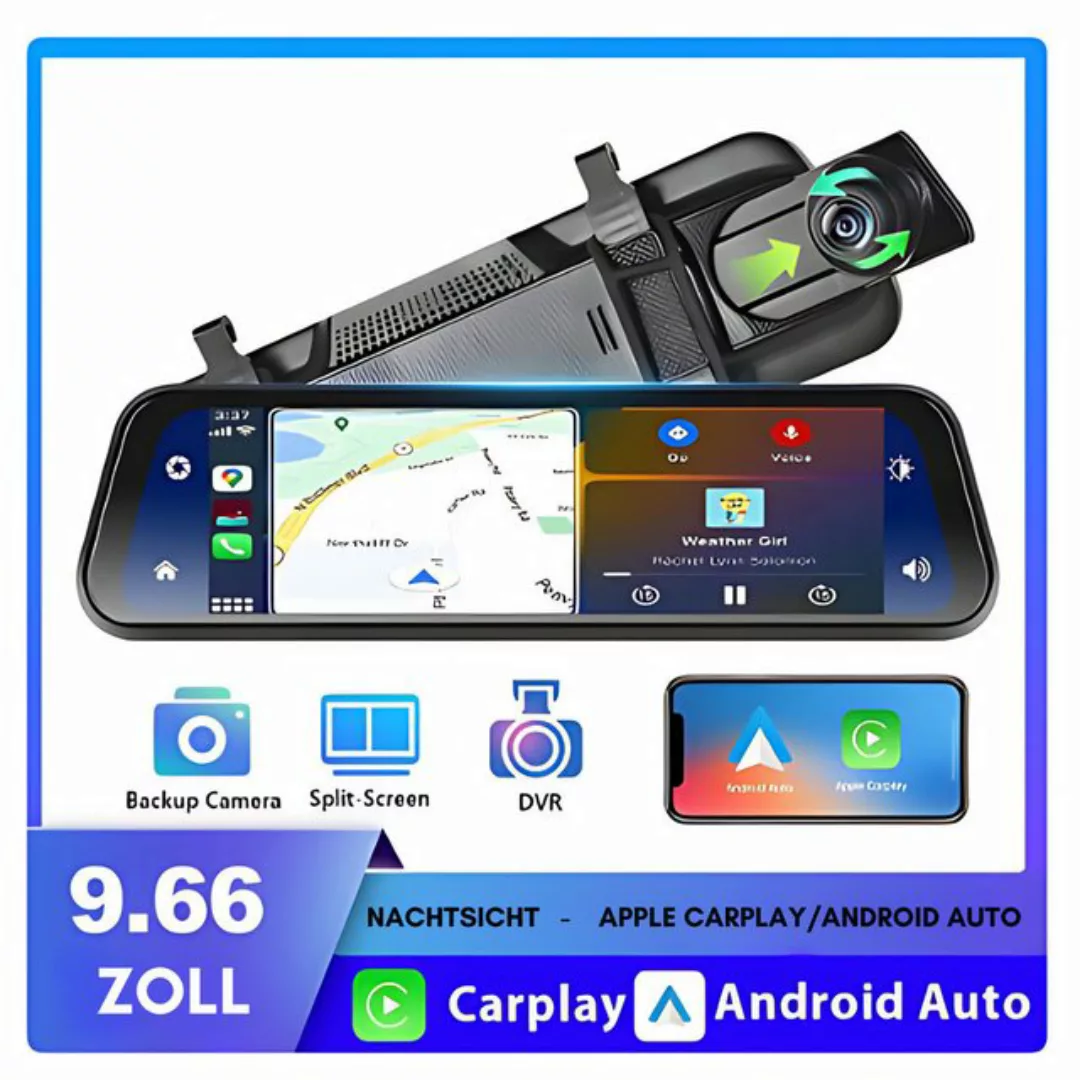 Magcubic Rückfahrkamera Dashcam, 10" Touch Display Spiegel Dashcam (Full HD günstig online kaufen