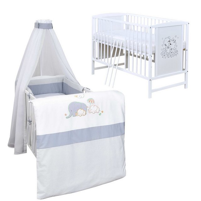 Baby-Delux Komplettbett Babybett Mia Komplettset, 10-tlg., Kinderbett 60x12 günstig online kaufen