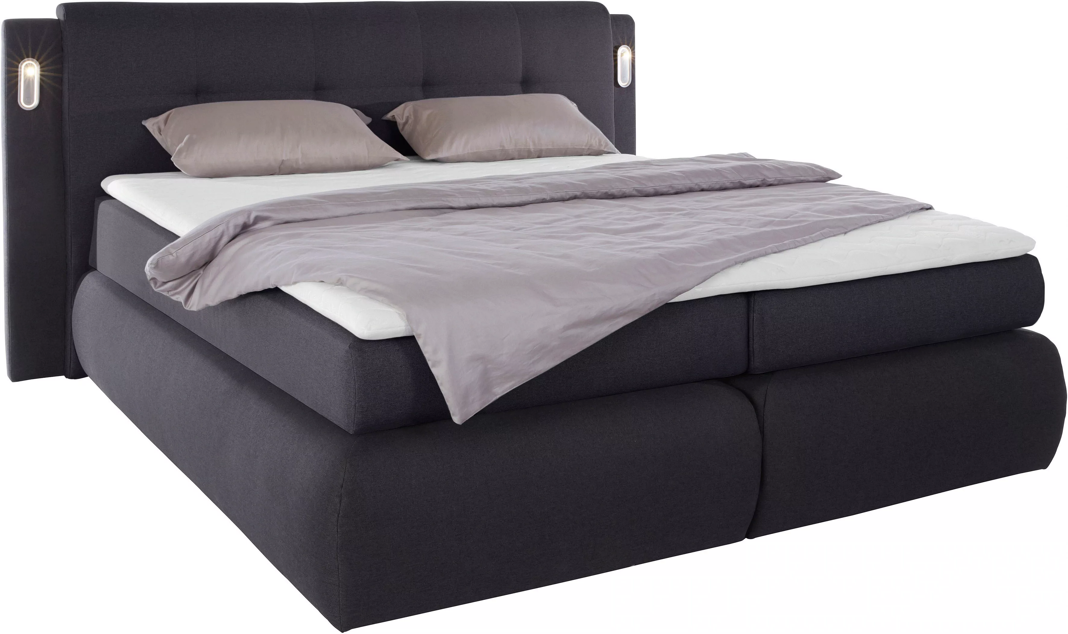 COLLECTION AB Boxspringbett "Borna", inklusive Bettkasten, LED-Beleuchtung günstig online kaufen