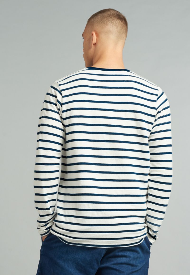 Dstrezzed Pullover Streifen Dunkelblau - Größe XXL günstig online kaufen