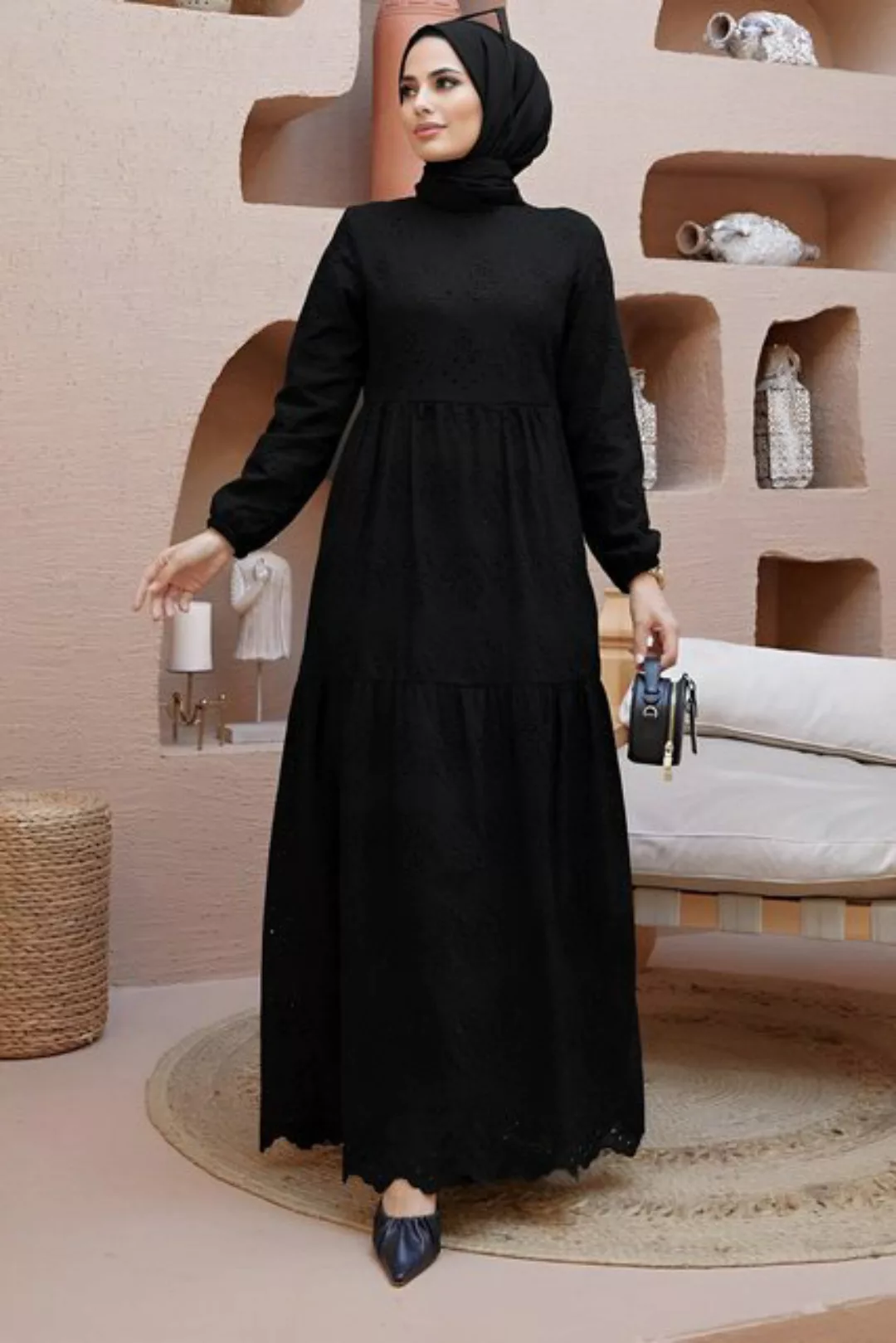 Modabout Maxikleid Langes Kleider Abaya Hijab Kleid Damen - NELB0007D4644SY günstig online kaufen