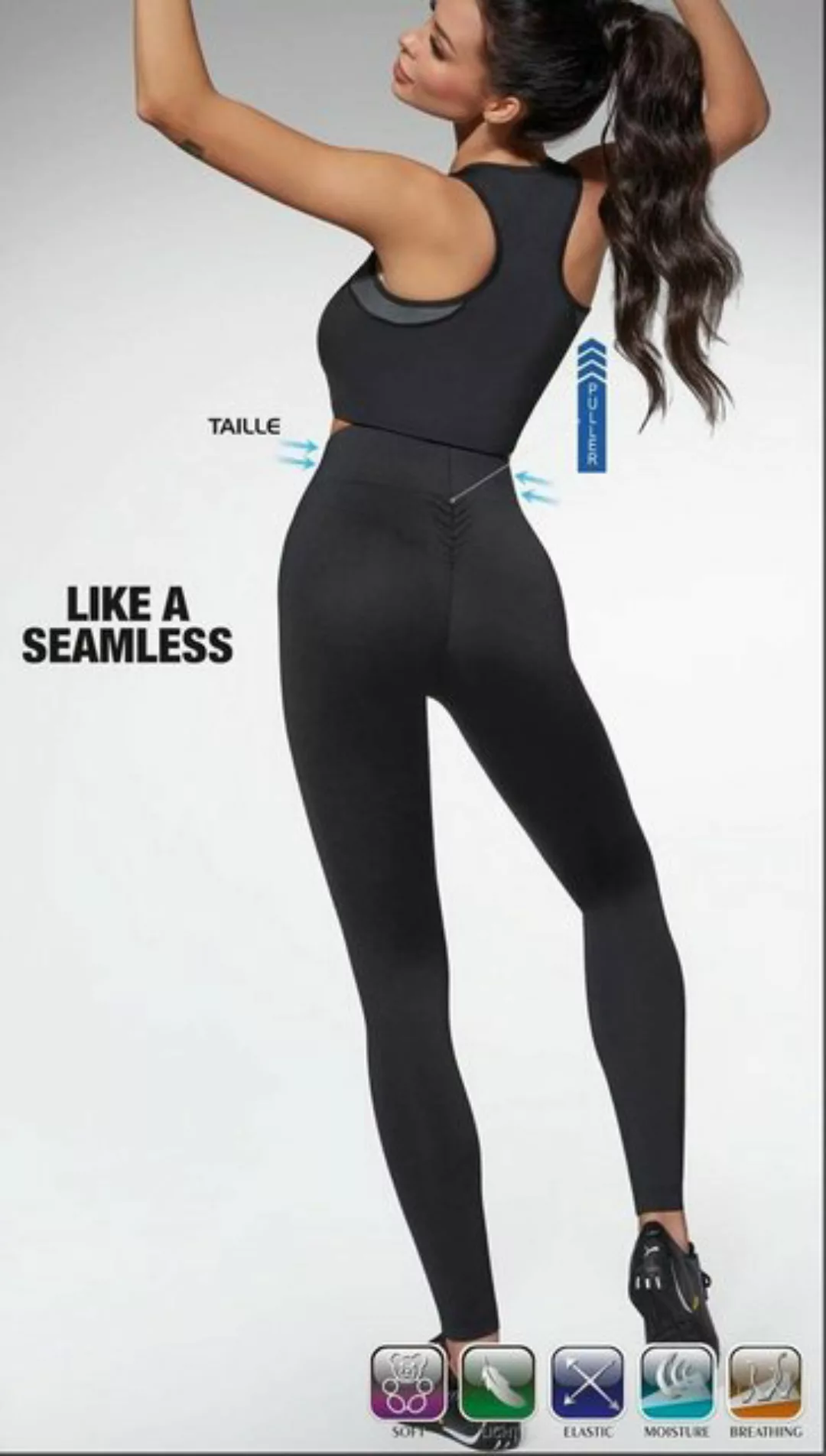 Bas Bleu Laufhose Sport Leggings Fitnesshose - einfarbig Yoga Hose Fitness günstig online kaufen