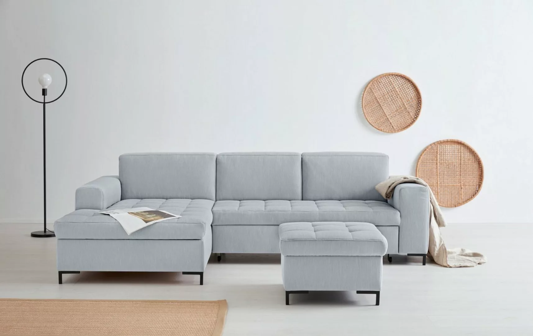 OTTO products Ecksofa "Grazzo L-Form", hochwertige Stoffe aus recyceltem Ma günstig online kaufen