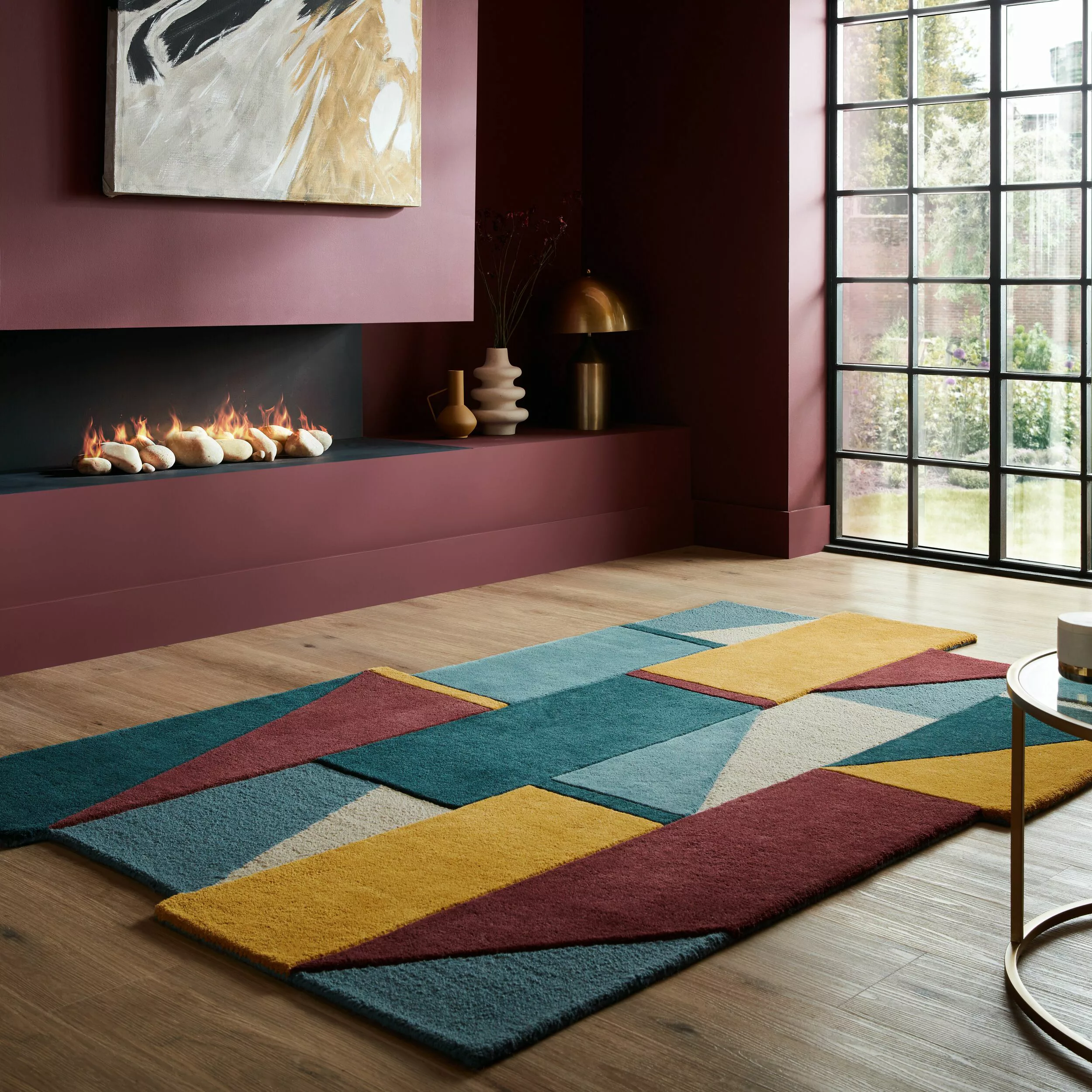 FLAIR RUGS Wollteppich »Shuffle Shaped«, rechteckig, 10 mm Höhe, Shuffle-fö günstig online kaufen