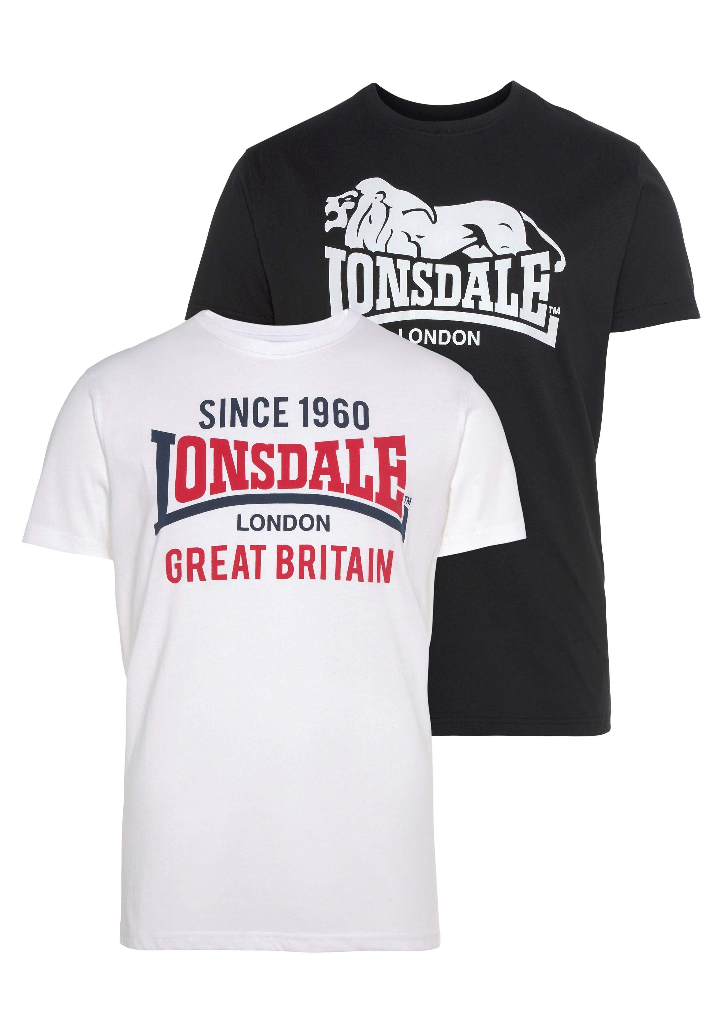 Lonsdale T-Shirt "COLLESSIE", (Packung, 2 tlg.), Doppelpack günstig online kaufen