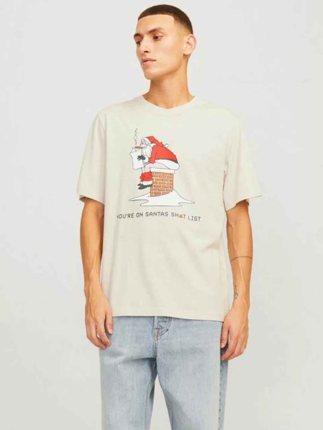 Jack & Jones Rundhalsshirt JJXMAS FUNNY TEE SS CREW NECK günstig online kaufen