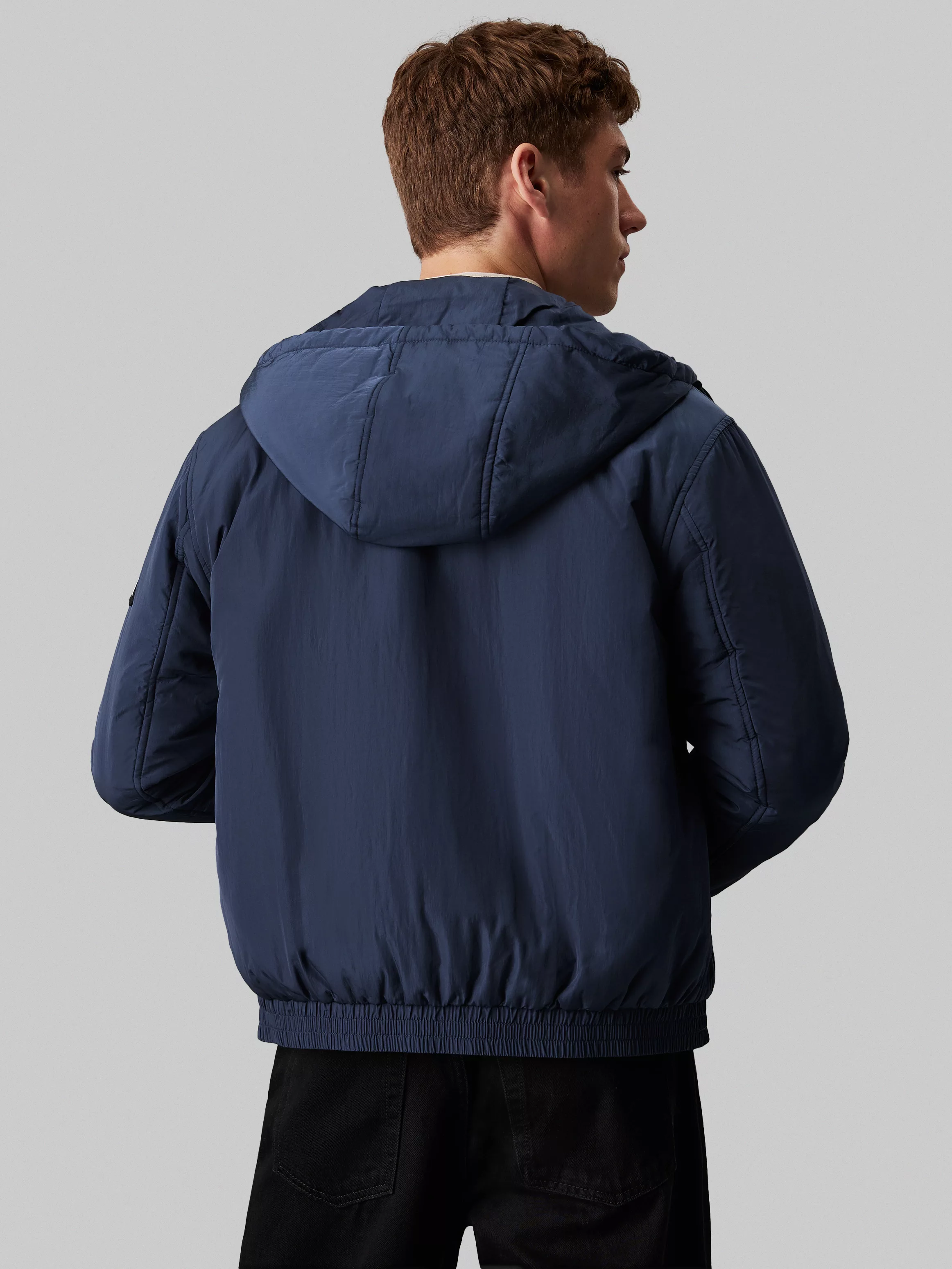 Calvin Klein Jeans Outdoorjacke "PADDED HOODED HARRINGTON", mit Kapuze, mit günstig online kaufen