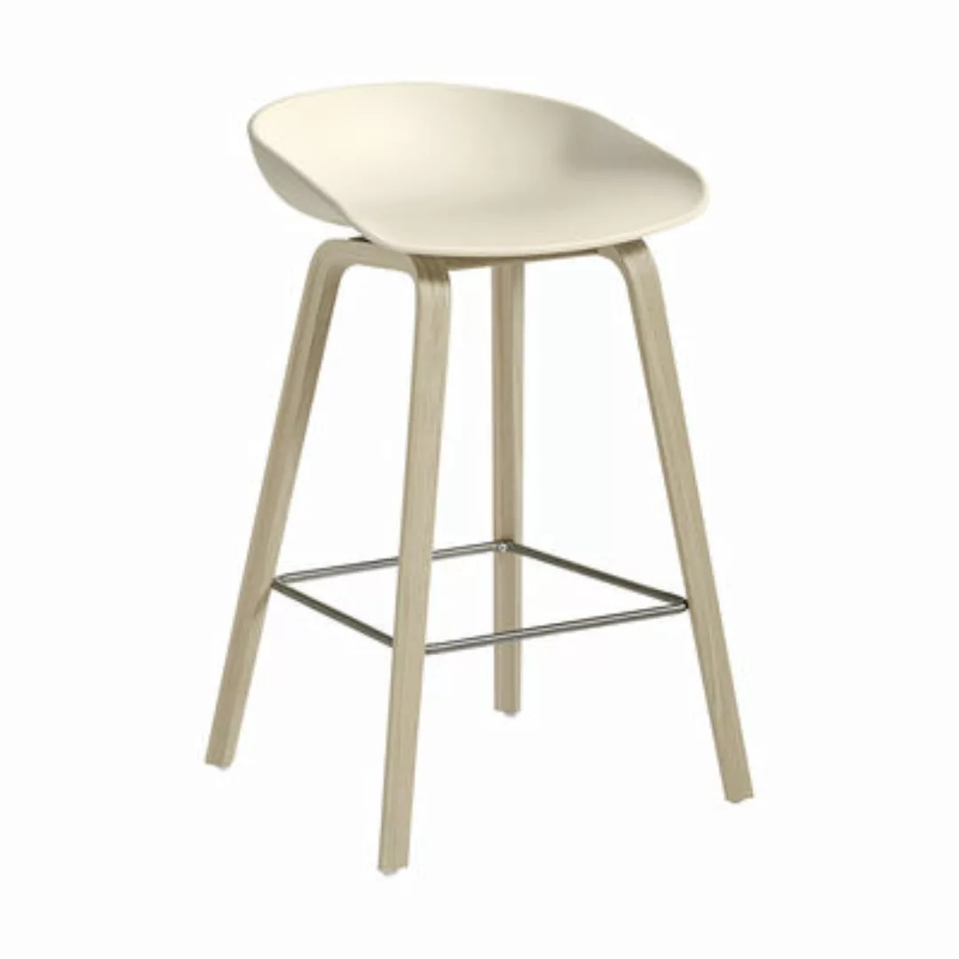 Barhocker About a stool AAS 32 LOW plastikmaterial beige / H 65 cm - Recyce günstig online kaufen