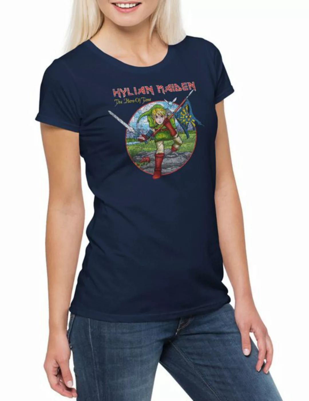 Urban Backwoods Print-Shirt Hylian Maiden Damen T-Shirt Zelda Game Gamer PC günstig online kaufen