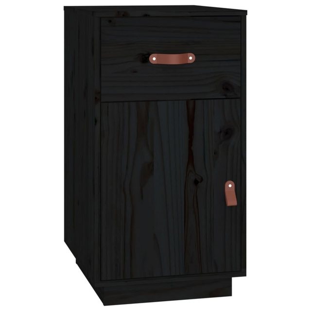 vidaXL Aktenschrank Schreibtisch-Schrank Schwarz 40x50x75 cm Massivholz Kie günstig online kaufen