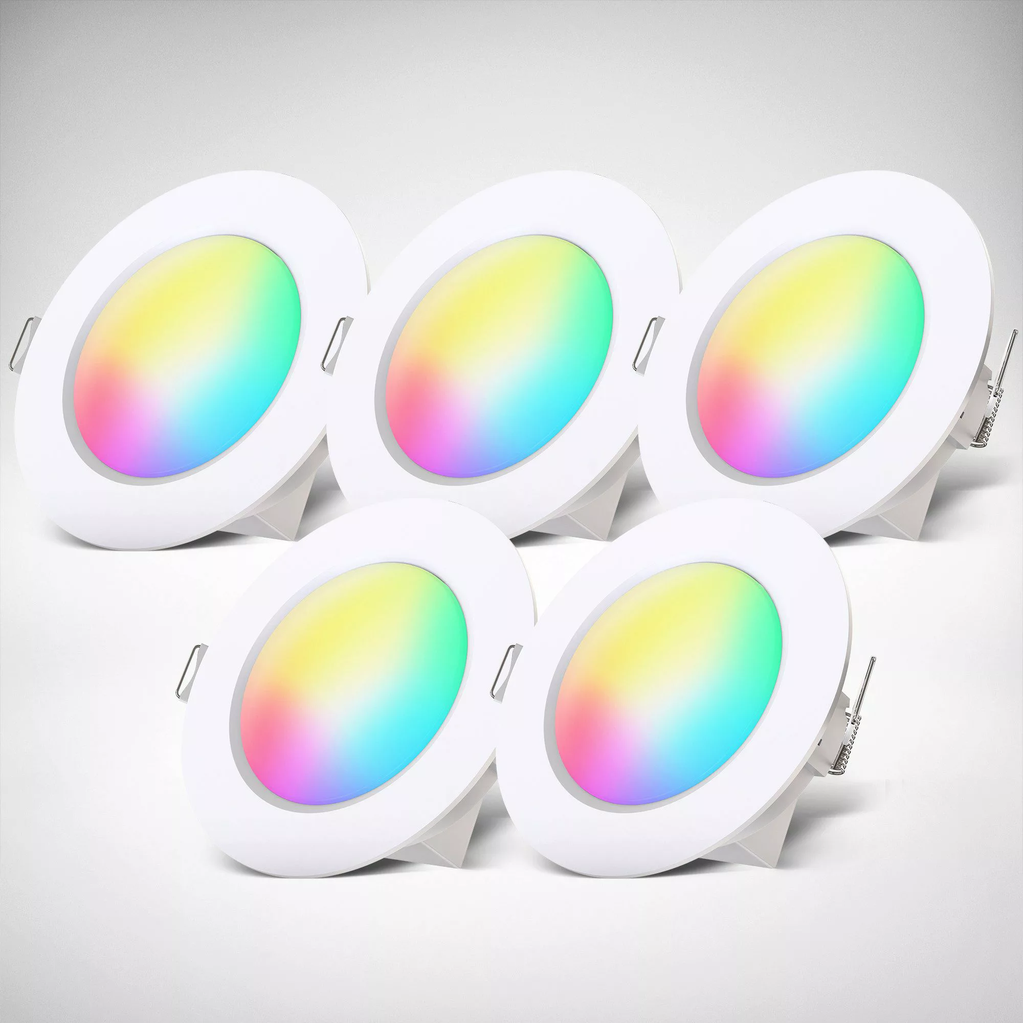 B.K.Licht LED Einbaustrahler IP44 5er-Set Bad-Einbauleuchten günstig online kaufen