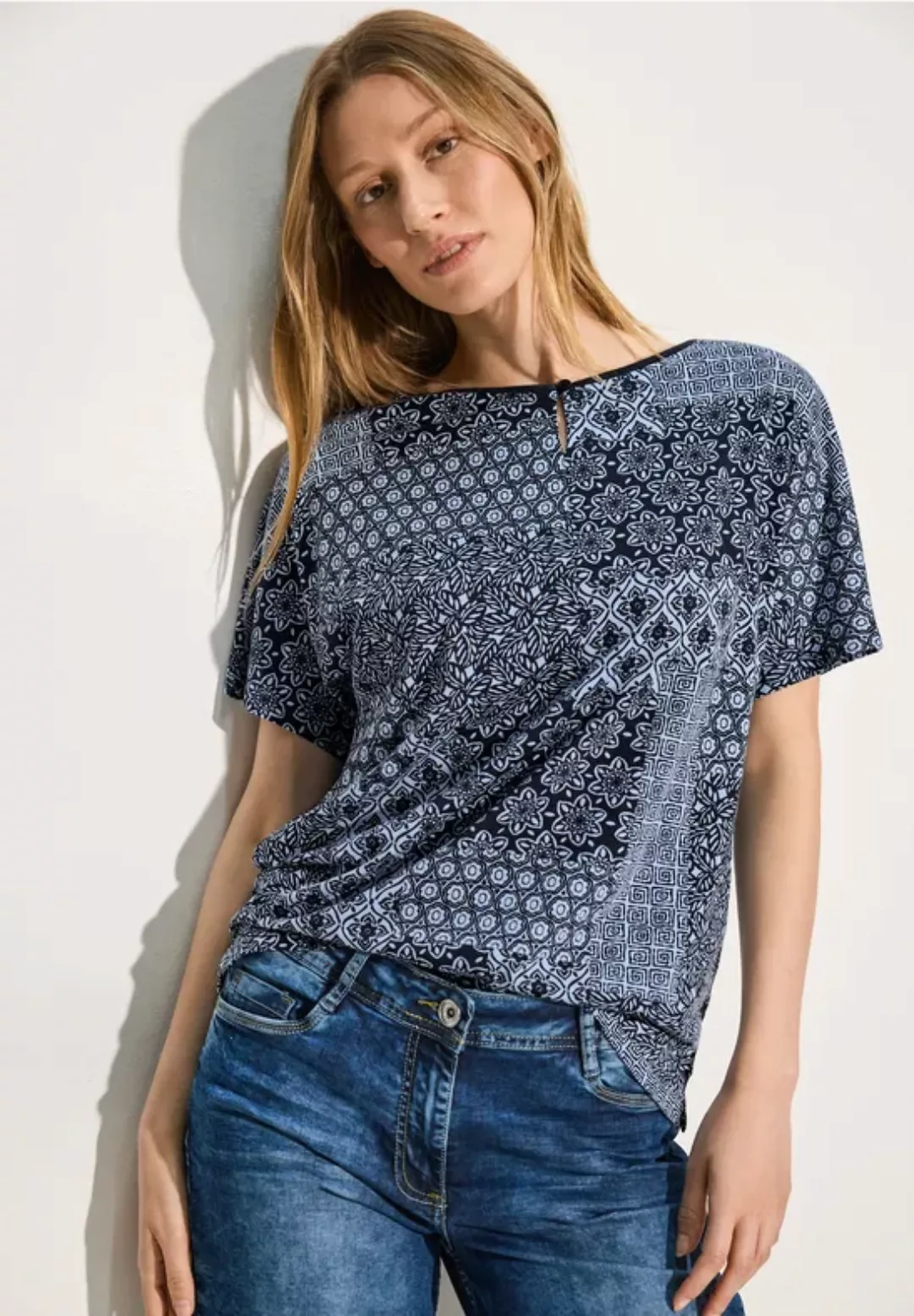 Patchwork Print T-Shirt günstig online kaufen